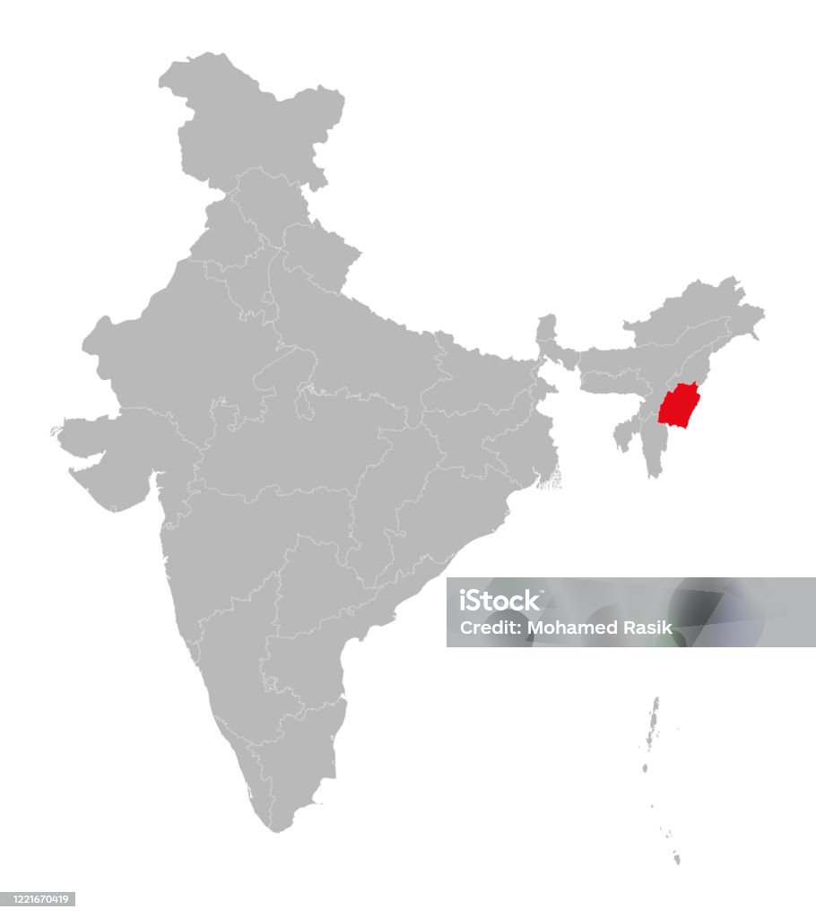 Bản Đồ Bang Manipur Được Tô Sáng Trên Bản Đồ Ấn Độ Hình minh họa Sẵn có - Tải xuống Hình ảnh Ngay bây giờ - iStock