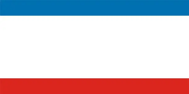 Vector illustration of Flag of Republic of Crimea of Russia