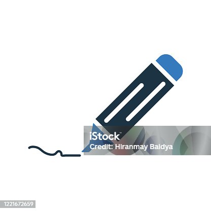 istock Marker icon, pen, highlighter vector 1221672659