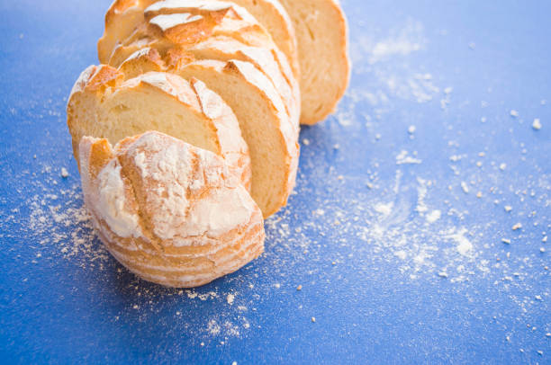 Freshly backed sliced bread.