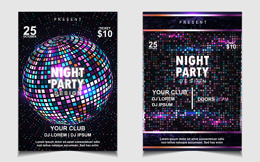 vector for music event concert disco, club invitation, festival poster, flyer