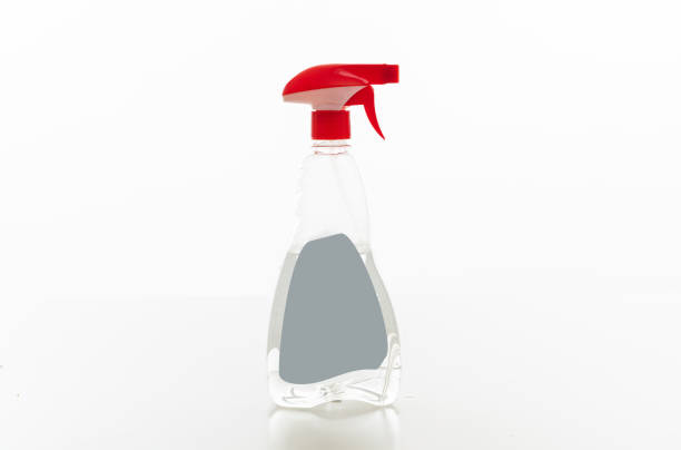 istock Cleaning spray bottle isolated against white background. 1221677121