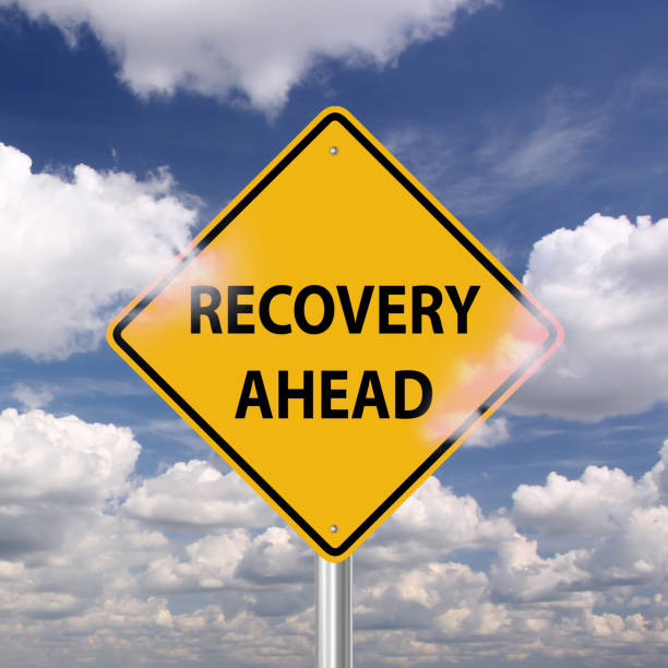 istock Recovery change ahead warning sign 1221679870