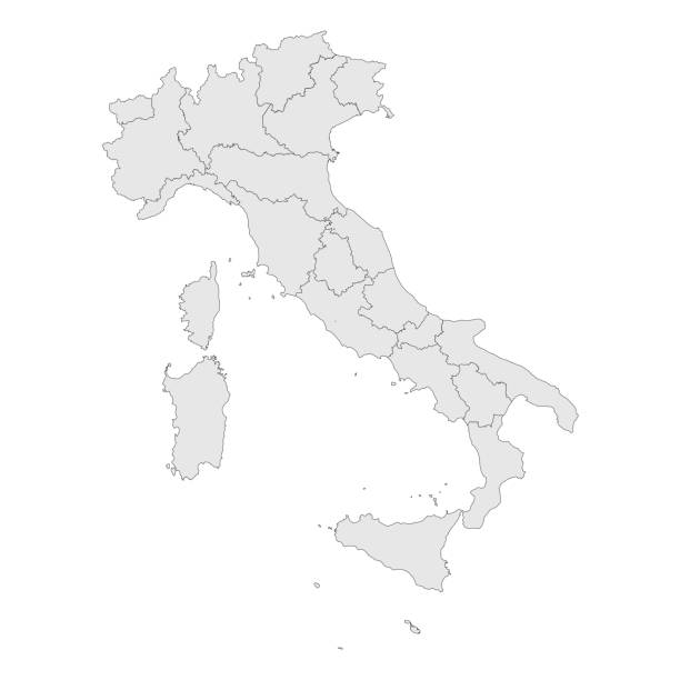 illustrazioni stock, clip art, cartoni animati e icone di tendenza di italia vettore mappa politica. - italian elections