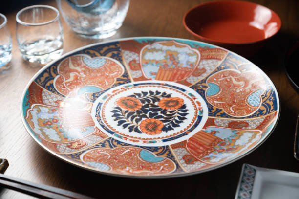 istock traditional japanese dishwares on wooden table 1221682157