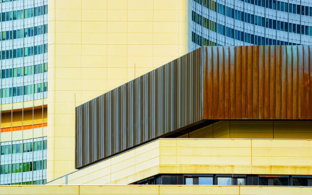 istock Abstract Business office building architecture in Modern City Vienna reflex 1221682472