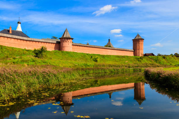 istock Monastery of Saint Euthymius wall in Suzdal, Russia 1221683565