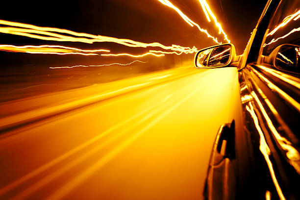 istock Lights from car traffic at night 122168426