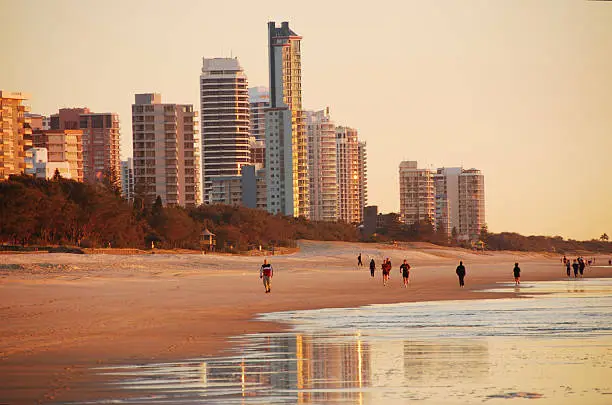 Photo of Surfers Paradise coastline at dawn, Queensland, Australia