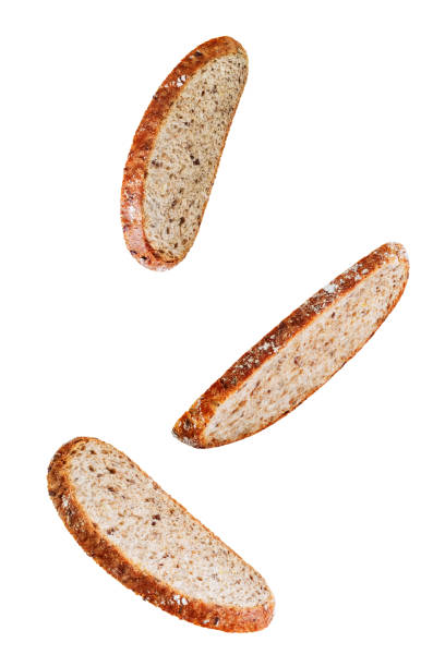 istock Wholegrain rye bread on a white isolated background 1221684779