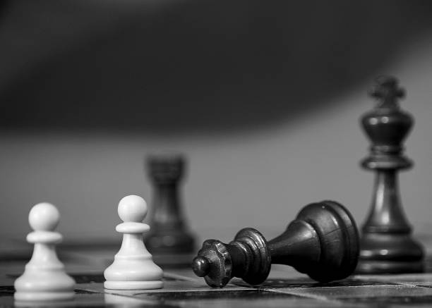 istock Chess photographed on a chessboard 1221687731