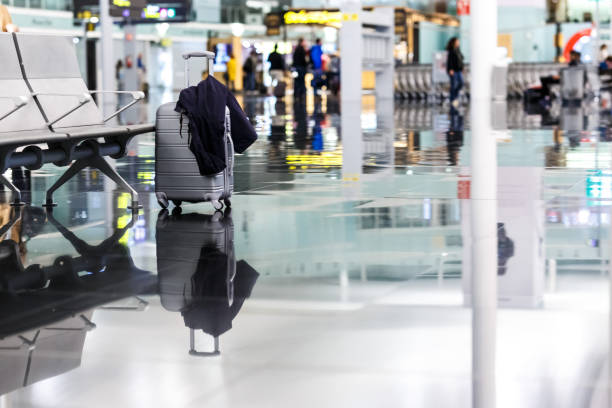 istock Hand luggage in the airport 1221689064