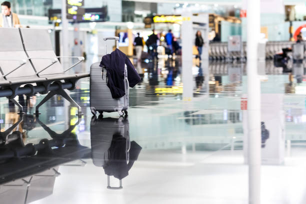 istock Hand luggage in the airport 1221689070