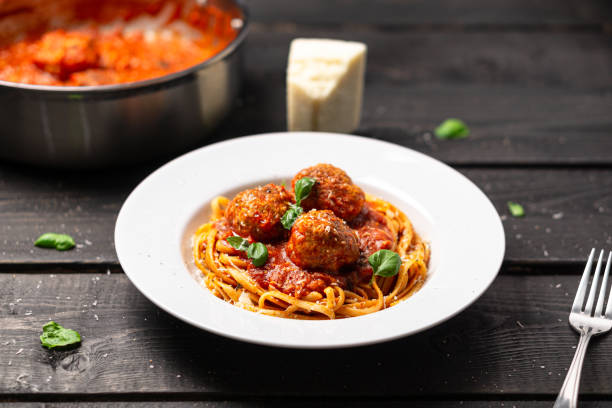 istock Spaghetti meatball plate stock photo. 1221689951