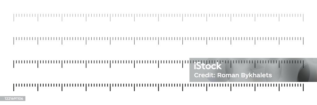 9 Inches Line Inch Black Lines Vector Isolated Measure Measuring Tool Measure ...