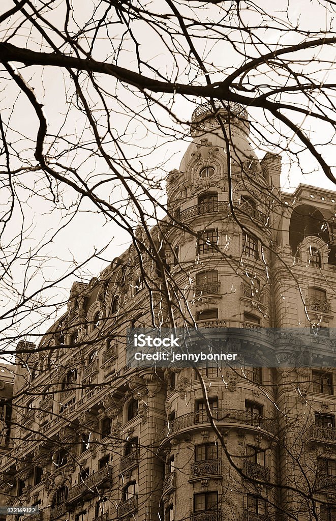 Piękny zabytkowy ozdobny Apartment Building Nowego Jorku, Manhattan, Stany Zjednoczone - Zbiór zdjęć royalty-free (Architektura)