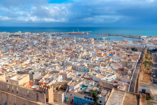 Aerial view on medina in Sousse, Tunisia, Africa