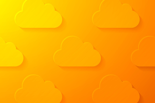 Modern and trendy abstract background. Seamless texture with cloud patterns for your design (colors used: orange, yellow). Vector Illustration (EPS10, well layered and grouped), wide format (3:2). Easy to edit, manipulate, resize or colorize.