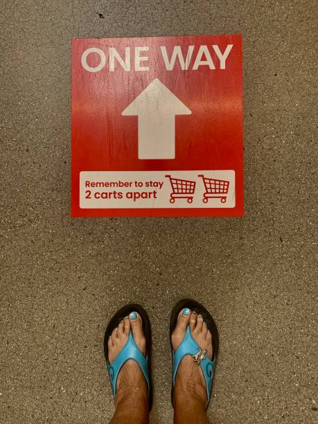istock Sign in grocery store 1221698523