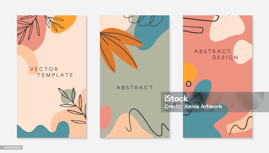 Copy Design Beautiful Set Of Creative Templates With Copy Space For Text Stock Illustration ...