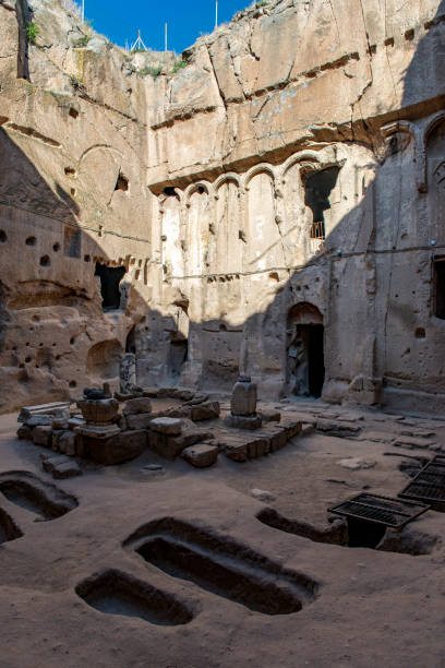 istock Gumusler Underground Monastery Courtyard in Nigde, Turkey. 1221702777