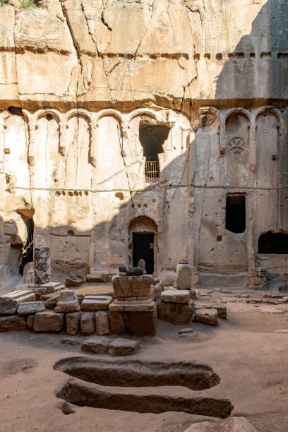 istock Gumusler Underground Monastery Courtyard in Nigde, Turkey. 1221703166