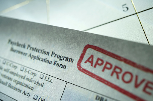 shot of paycheck protection application