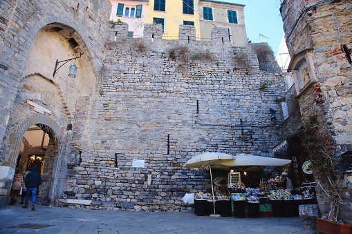 Access in the fortified boundary wall of Porto Venere, Italy