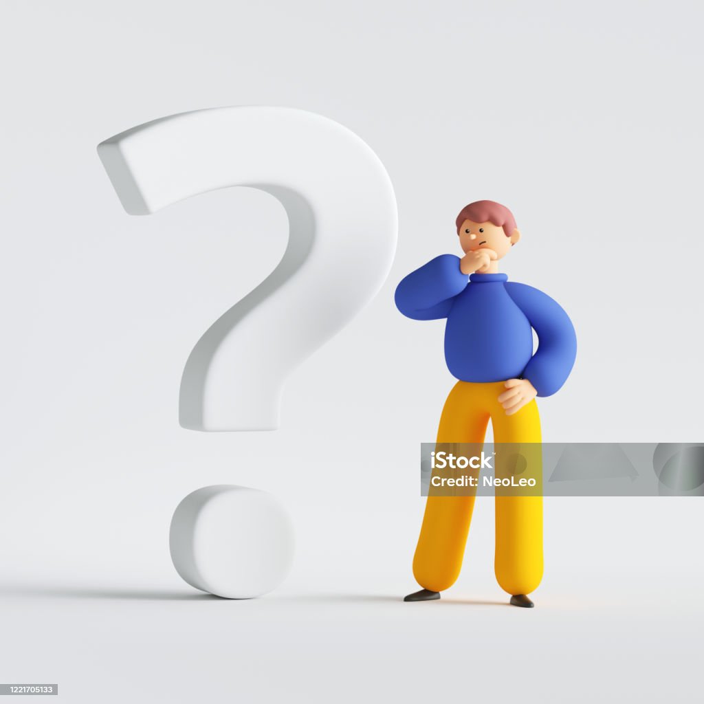 Kết Xuất 3d Người Đàn Ông Suy Nghĩ Nhân Vật Hoạt Hình Tìm Kiếm Câu ...