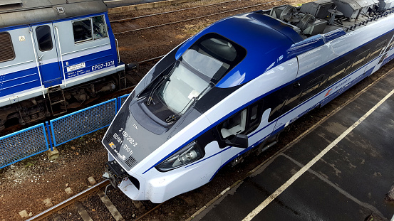 Bielsko-Biala, Poland - June 26, 2016: New high-speed intercity Dart train.