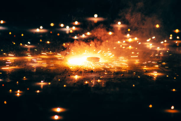 whirling on a ground, fireworks on Hapy Dewally festival
