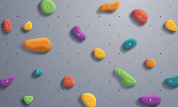 ilustrații de stoc cu rock alpinism de perete - escaladare