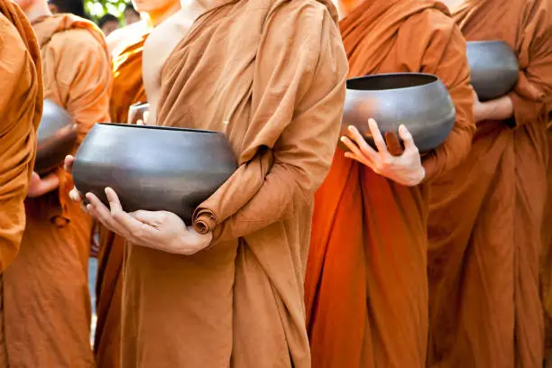 Photo of Asian monk activities