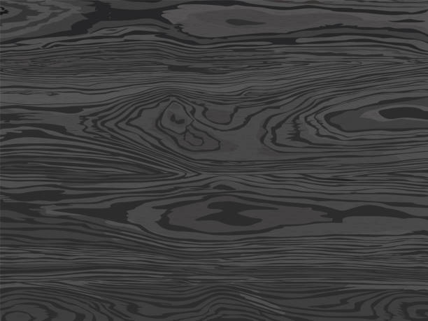 ウッドテクスチャ。自然な濃  い灰色の木製の背景 - 木目点のイラスト素材／クリップアート素材／マンガ素材／アイコン素材