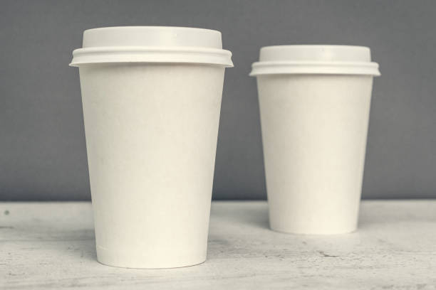 istock Paper cup. Recycling. Eco-friendly disposable tableware. Eco dishes. 1221713996
