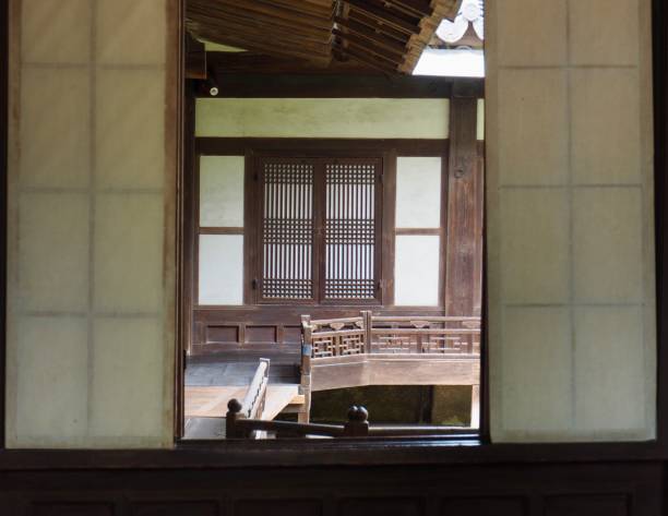 istock Korean Traditional Hanok Gate, Wood gate 1221715119