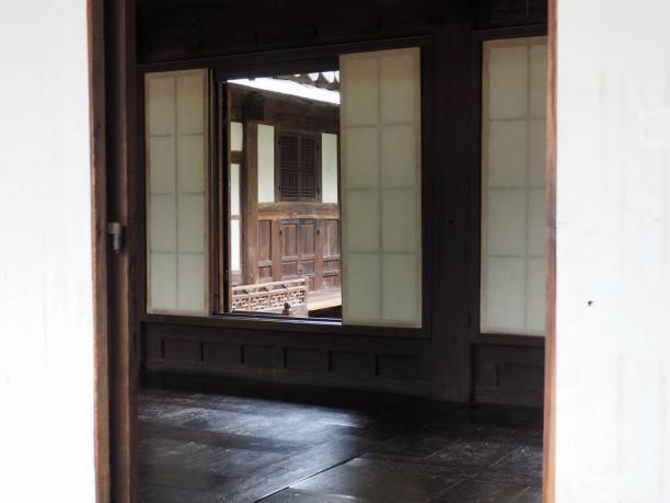 istock Korean Traditional Hanok Gate, Wood gate 1221715140