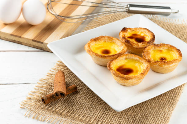 istock Pastel de belem or pasteis de nata custard tarts, Lisbon, Portugal 1221715516