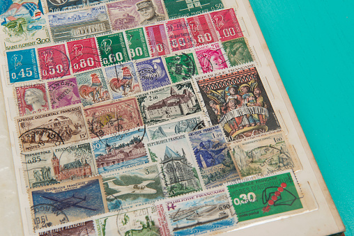 Used postage stamps printed in Iran depict NINE CHAHIS circa 1924-25.