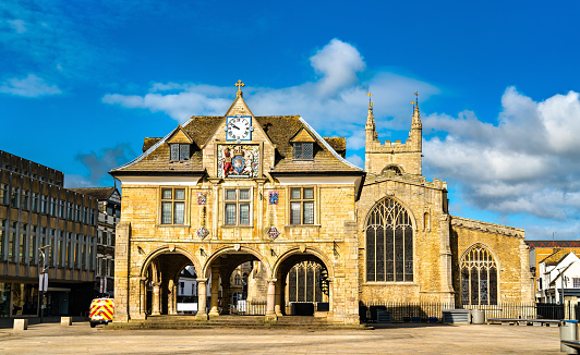 Guildhall at Cathedral Square in Peterborough - Cambridgeshire, England