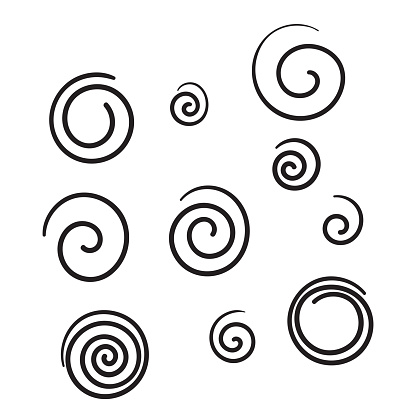 hand drawn doodle spiral illustration vector