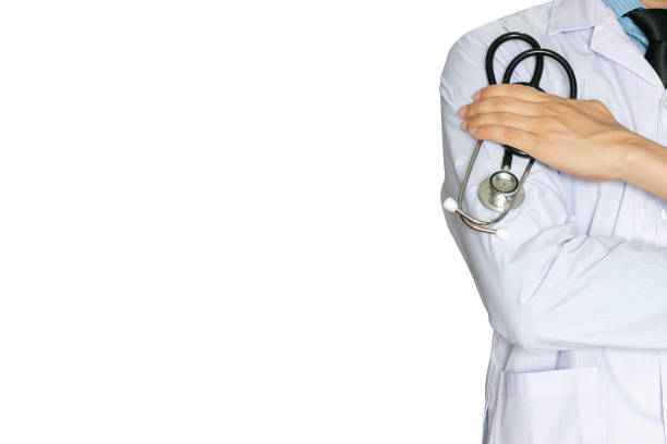 istock A doctor hand hold stethoscope and arms folded over 1221725184
