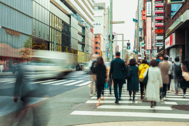 istock Streets of Ginza, Tokyo. 1221725190