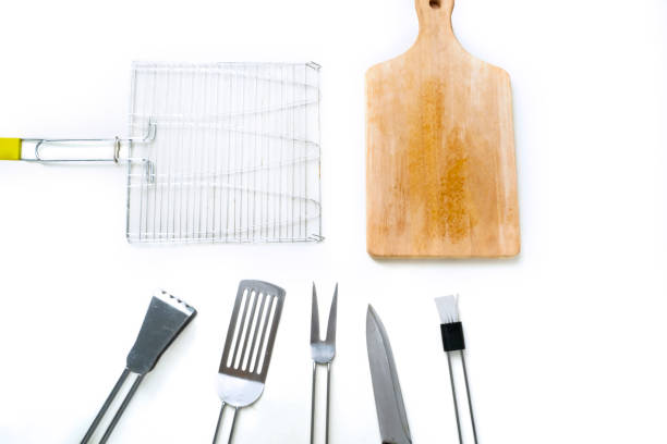 istock Top view of cooking utensils and cutting board 1221725416