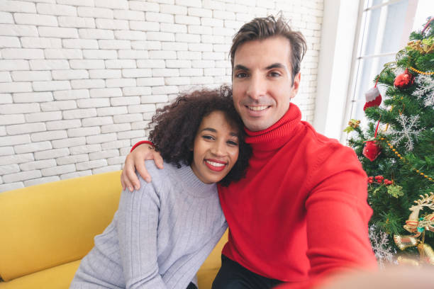 istock Caucasian man put arm around woman shoulder. 1221726235