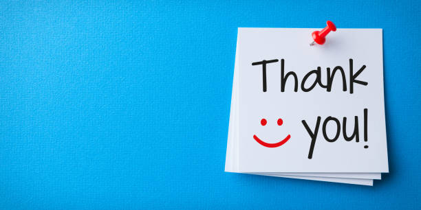 istock White Sticky Note With Thank You And Red Push Pin On Blue Background 1221728014