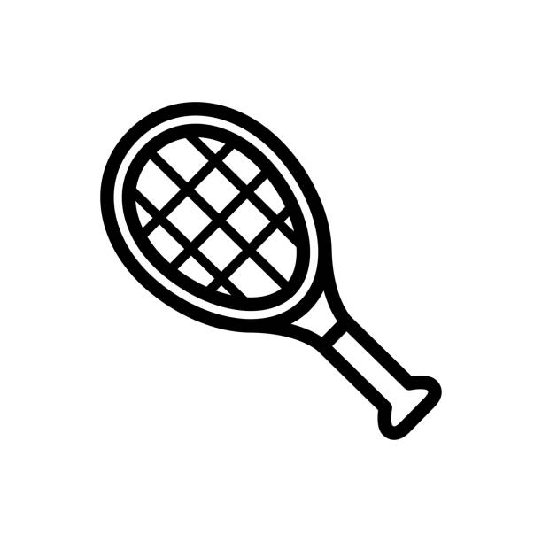 tennis-ikone - tennis court tennis ball table tennis stock-grafiken, -clipart, -cartoons und -symbole