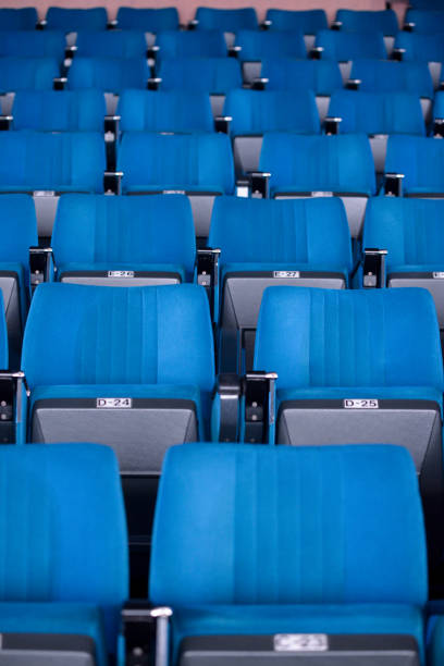 istock Blue seats in auditorium theater at Thailand. 1221728746
