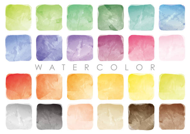 istock Set Of Vector Watercolor Square Backgrounds Isolated On A White Background. 1221728765