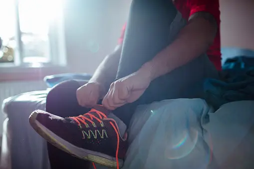 Man getting ready for a workout